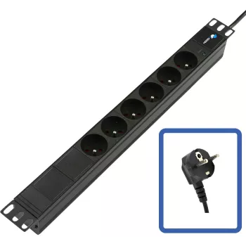 LANVIEW POWER STRIP 19 - 6 zásuviek - 1U