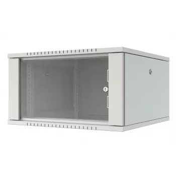 LANVIEW Quick Assembly Flat Pack 19 - 6U nástenný sieťový rozvádzač, 600x500x370mm, čierny