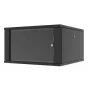 LANVIEW RWF07U66BL 7U 19-palcová nástenná skriňa Flat Pack s rýchlou montážou, čierna