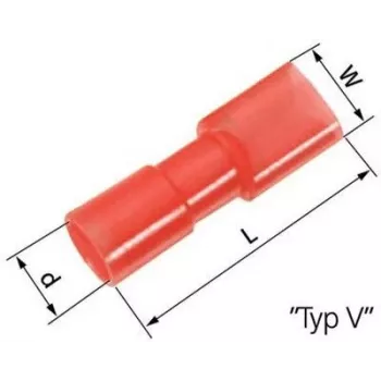 LAPP L-RA 48 V rovná kruhová zásuvka, 3-pólová, skrutková svorka, IP67, červená 61794955