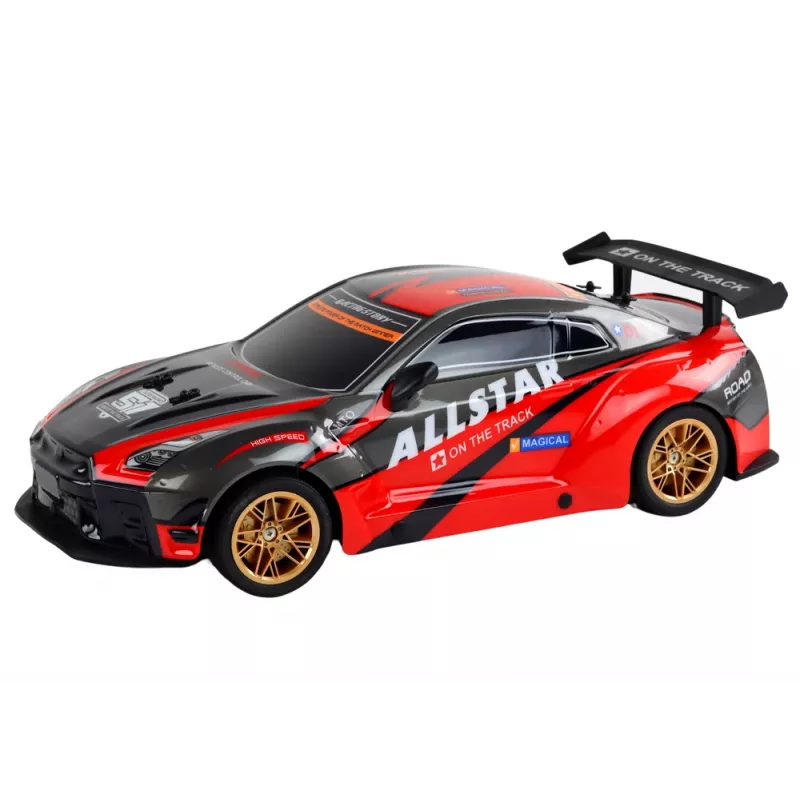 Veľké diaľkovo ovládané športové auto 1:10 červené Lean Toys