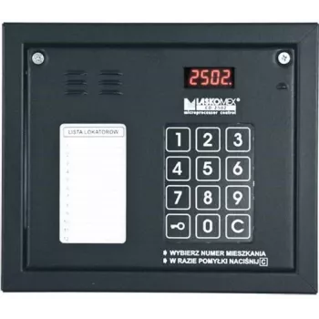Laskomex CP-2502NR čierny audio panel s mini zoznamom nájomníkov a RFID čítačkou kľúčov