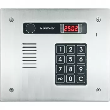 Laskomex CP-2513R INOX ušľachtilá oceľ audio domová stanica s RFID, 13 bytov, horizontálna, montáž pod omietku, strieborná