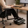 LEAN nastaviteľná ergonomická podnožka do kancelárie s 3 stupňami masážnych výstupkov, čierna