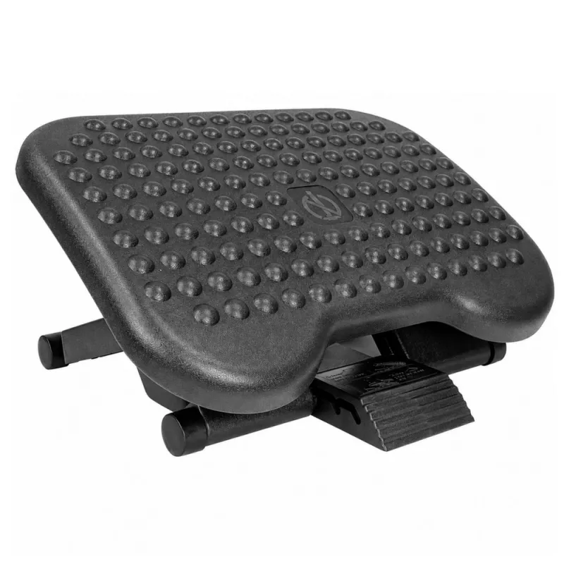 LEAN nastaviteľná ergonomická podnožka do kancelárie s 3 stupňami masážnych výstupkov, čierna