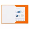 LEAN kartónová mapa s gumičkou, lakovaná, A4, 300 g/m², oranžová