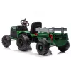 LEAN CARS 24V akumulátorový traktor s prívesom tmavozelený - CH9959B