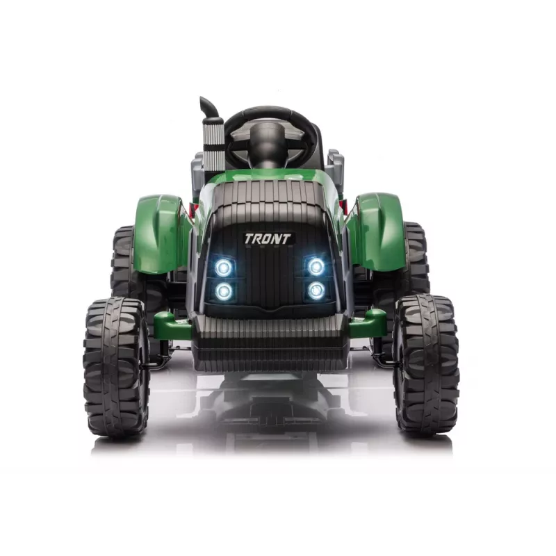 LEAN CARS 24V akumulátorový traktor s prívesom tmavozelený - CH9959B