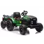 LEAN CARS 24V akumulátorový traktor s prívesom tmavozelený - CH9959B