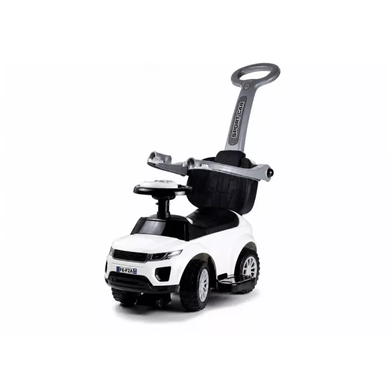 LEAN CARS 614W detské odrážadlo s rukoväťou pre rodiča - biela