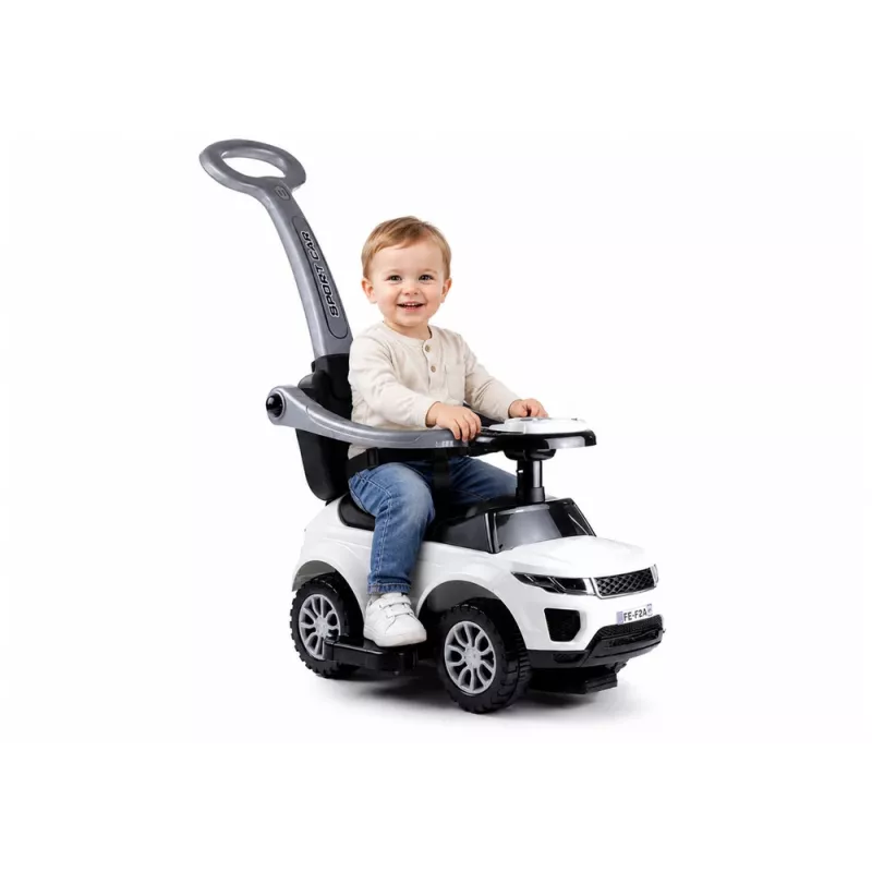 LEAN CARS 614W detské odrážadlo s rukoväťou pre rodiča - biela
