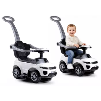 LEAN CARS 614W detské odrážadlo s rukoväťou pre rodiča - biela