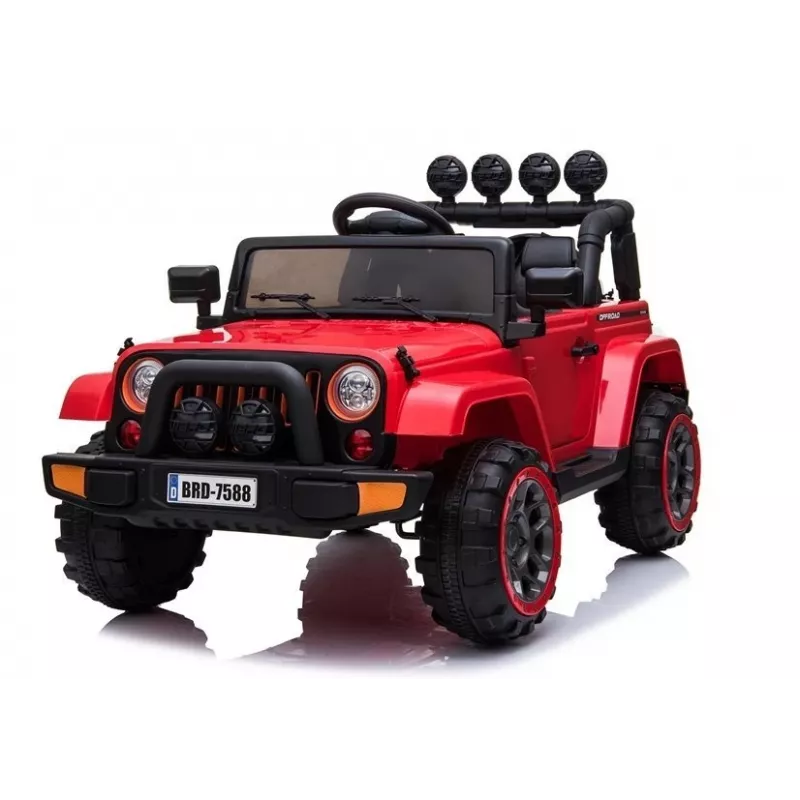 LEAN CARS batériové auto Jeep BRD-7588 červená 4x4 7408