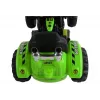 LEAN CARS batériový traktor so zadným kufrom, bager, zelený 3404