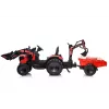 LEAN CARS bager na batérie s prívesom SX2068 červený