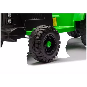 LEAN CARS CH9959B batériový traktor s prívesom svetlozelený 24V