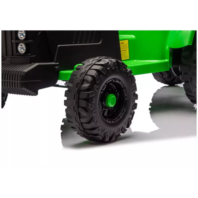 LEAN CARS CH9959B batériový traktor s prívesom svetlozelený 24V