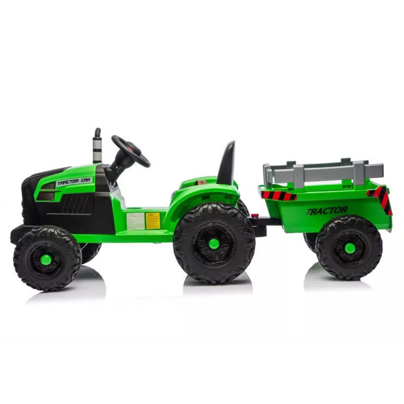 LEAN CARS CH9959B batériový traktor s prívesom svetlozelený 24V