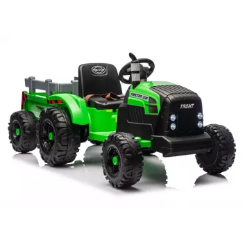 LEAN CARS CH9959B batériový traktor s prívesom svetlozelený 24V
