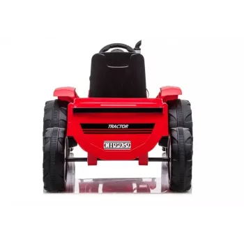 LEAN CARS elektrický detský traktor CH9959 červený s prívesom, LED svetlami, diaľkovým ovládaním, rádiom