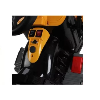 LEAN CARS elektrický traktor na sedenie s lopatovým bagerom oranžový