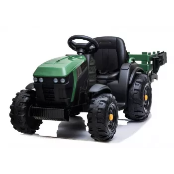 LEAN CARS elektrický traktor s prívesom BDM0925 vojenská zelená