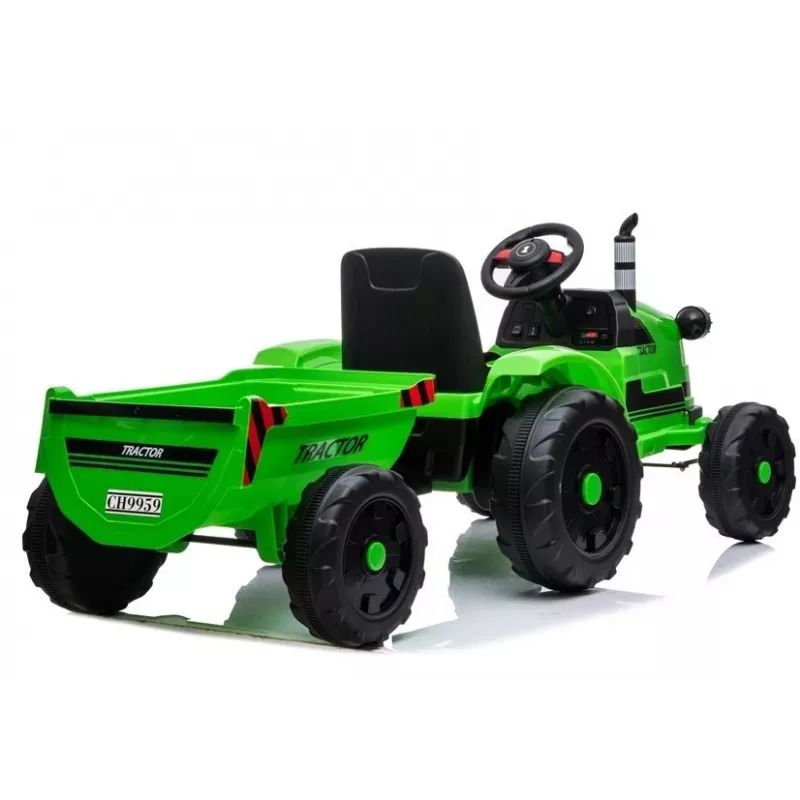 LEAN CARS elektrický traktor s prívesom CH9959 zelený