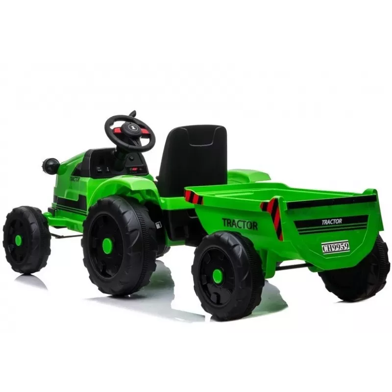LEAN CARS elektrický traktor s prívesom CH9959 zelený