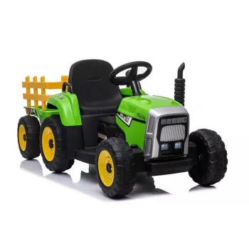 LEAN CARS elektrický detský traktor s prívesom XMX611 LED svetlá zelený