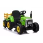 LEAN CARS elektrický detský traktor s prívesom XMX611 LED svetlá zelený