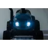 LEAN CARS Elektrický traktor s prívesom A009 modrý - 12V vozidlo, 2x35W, diaľkový ovládač