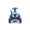 LEAN CARS Elektrický traktor s prívesom A009 modrý - 12V vozidlo, 2x35W, diaľkový ovládač