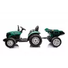 LEAN CARS HC-306 batériový traktor s prívesom tmavozelený 24V