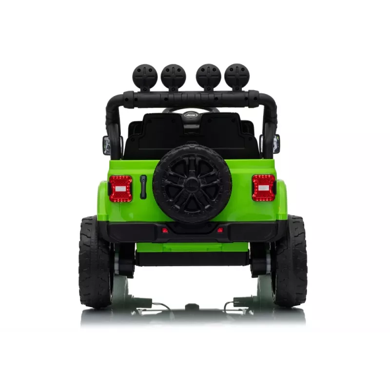 LEAN CARS Jeep Rubicon DK-JWR558 24V zelené batériou poháňané jazdné vozidlo