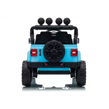 LEAN CARS Jeep Rubicon DK-JWR558 24V svetlomodré batériové detské vozidlo s rodičovským diaľkovým ovládaním