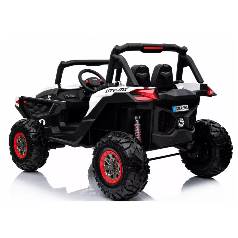 LEAN CARS Jeep XMX603 elektrické detské auto - biele s MP4