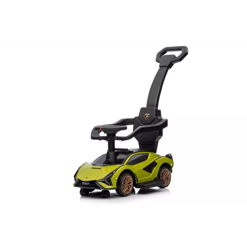 LEAN CARS Lamborghini QLS-996T odrážadlo s tlačnou rukoväťou, zelené