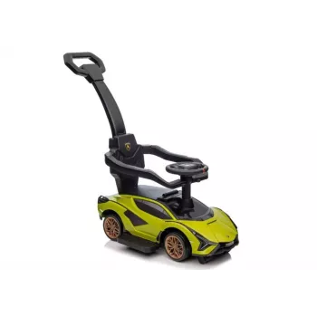 LEAN CARS Lamborghini QLS-996T odrážadlo s tlačnou rukoväťou, zelené