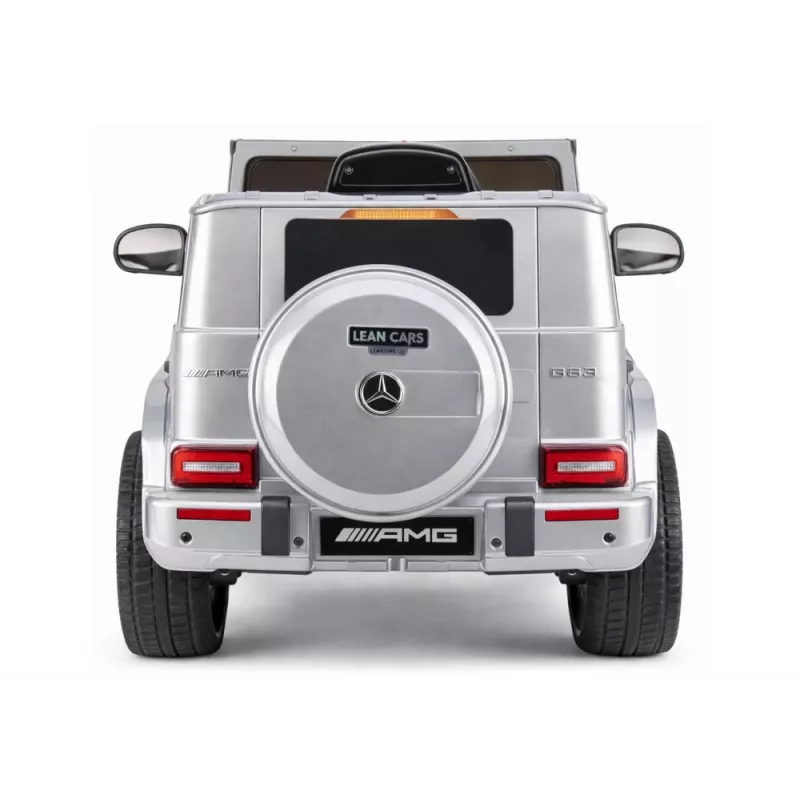 LEAN CARS Mercedes AMG G 63 strieborné lakované autíčko na batérie