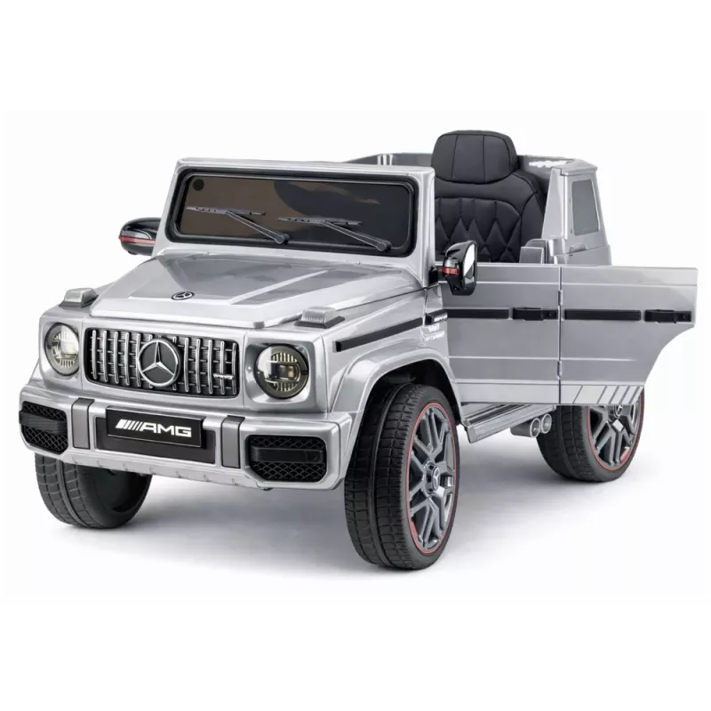 LEAN CARS Mercedes AMG G 63 strieborné lakované autíčko na batérie