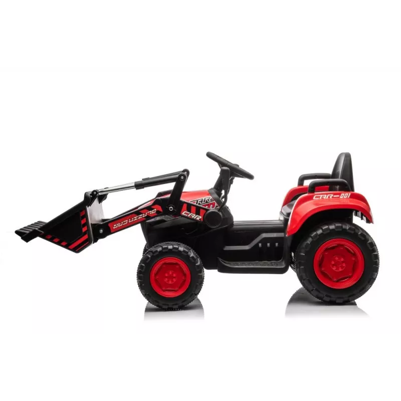 LEAN CARS nabíjateľný traktor s lyžicou BW-X002A červený