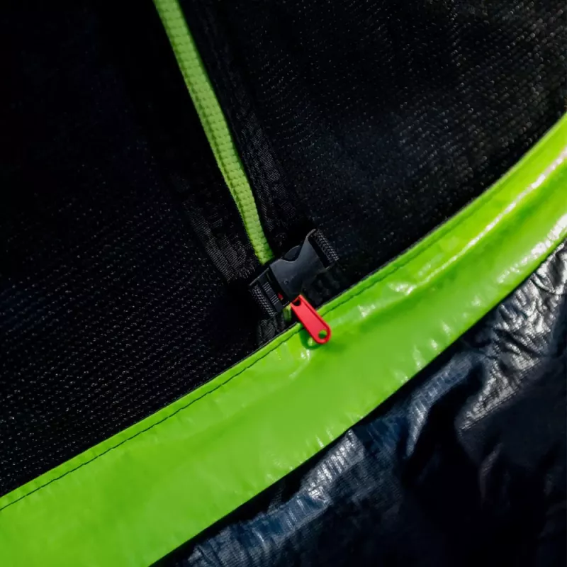 LEAN záhradná trampolína s vnútornou sieťou čierna a zelená 366CM 12FT