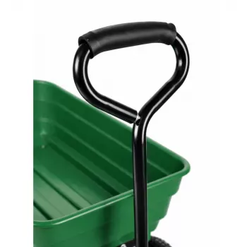LEAN Záhradný transportný vozík s odnímateľnou sklápacou korbou zelený 120 kg