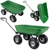 LEAN Záhradný transportný vozík s odnímateľnou sklápacou korbou zelený 120 kg