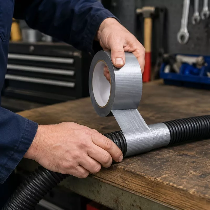 LEAN sivá vystužená opravná páska silná strieborná 48mm x 15m