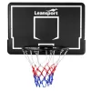 LEAN SPORT 30566 basketbalový kôš a doska - 90cm polykarbonátová doska, nástenná montáž, čierna/červená