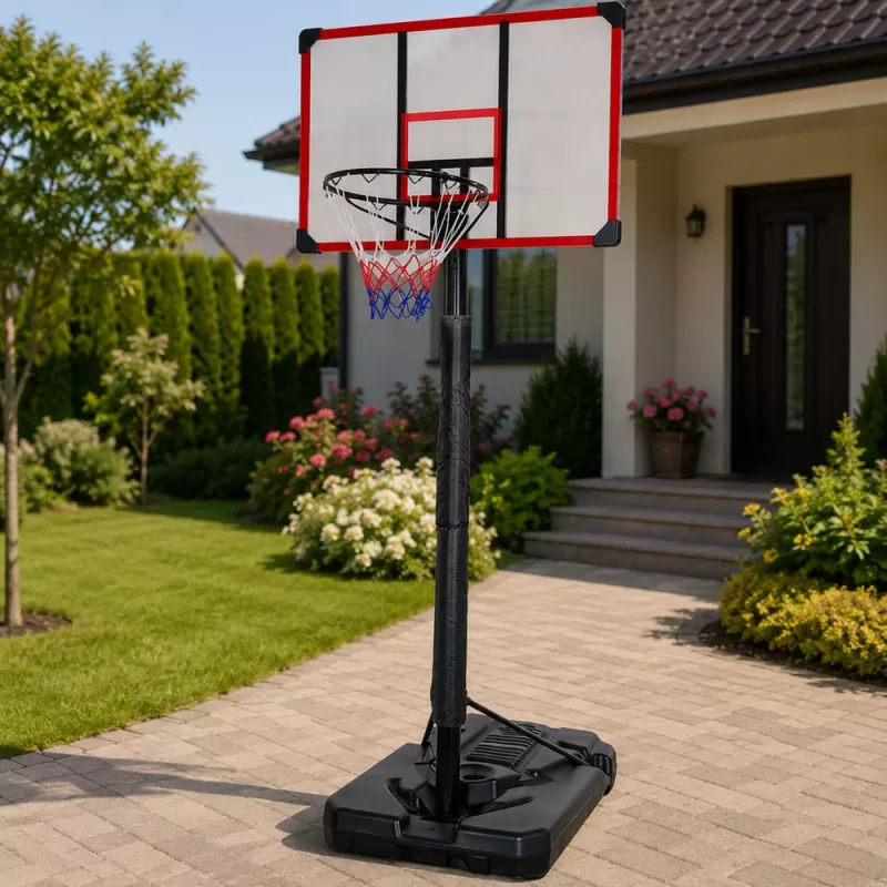 LEAN SPORT basketbalový kôš mobilný nastaviteľný stojan 200-305cm
