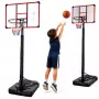 LEAN SPORT basketbalový kôš mobilný nastaviteľný stojan 200-305cm