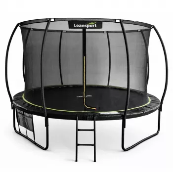 LEAN Sport záhradná trampolína s vnútornou sieťou čierna a zelená 427CM 14FT