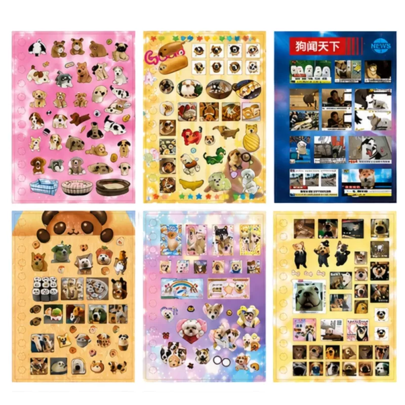 LEAN Samolepková knižka Dog Breeds Album of 800 Stickers Glossy Matte